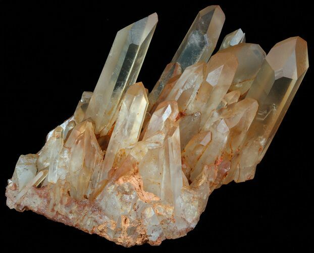 Tangerine Quartz Crystal Cluster - Madagascar #58884